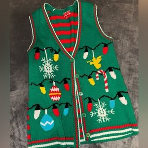 SOLD Fun Christmas Sweater Vest size L